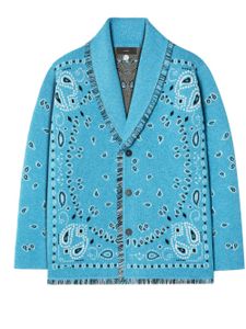 Alanui cardigan à franges - Bleu