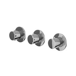 Afbouwdeel IVY Bond Inbouwthermostaat 2 Stopkranen Symmetry Met Ronde Rozetten Chroom
