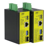 KTI Networks KGC-240 Industriële 10/100/1000Base-T naar Dual-Speed Glasvezelmediaconverter