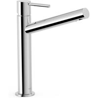Wastafelkraan Tres Max | Opbouw | Mengkraan | Hoog model | 1-hendel | Rond | Chroom