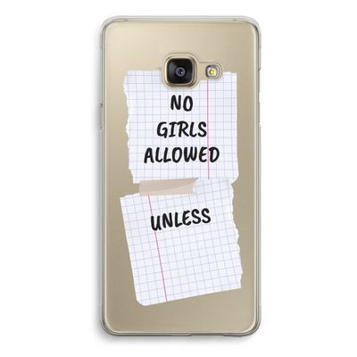 No Girls Allowed Unless: Samsung Galaxy A3 (2016) Transparant Hoesje