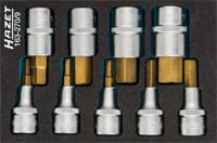 HAZET Dopsleutelbitset 163-270/9 - 1/2 inch (12,5 mm) vierkant hol - Binnen-zeskant-profiel - 9-delig - 5 - 19