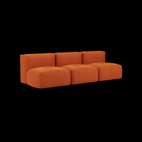 Soft Sofa Indoor - 3 Seater Open