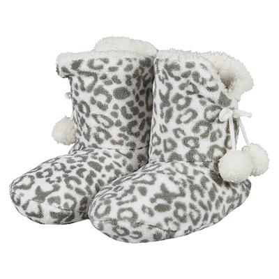 Hoge sloffen/pantoffels - Dieren luipaard print - dames - Pluche - dierensloffen panterprint
