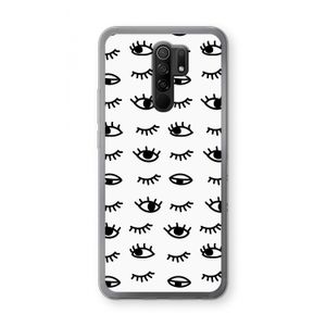 Eye pattern #2: Xiaomi Redmi 9 Transparant Hoesje