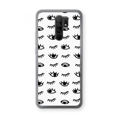 Eye pattern #2: Xiaomi Redmi 9 Transparant Hoesje