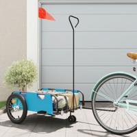 Fietstrailer oxford stof en ijzer blauw