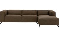 Goossens Bank Calvin groen, micro leer, 3,5-zits, modern design