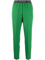 Ermanno Ermanno pantalon slim à bande logo - Vert