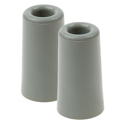 Benson Deurbuffers / deurstoppers - 2x - grijs - rubber - 75 x 40 mm - deurstop