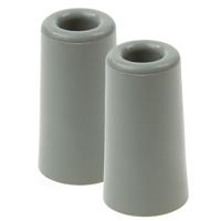 Benson Deurbuffers / deurstoppers - 2x - grijs - rubber - 75 x 40 mm - deurstop