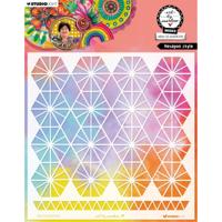 Studio Light • art by marlene mask stencil hexagon style