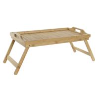 Opvouwbaar dienblad voor bed DKD Home Decor Bamboe 64 x 30 x 24 cm