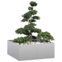 VidaXL Plantenbak 100x100x40 cm gegalvaniseerd staal
