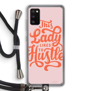 Hustle Lady: Samsung Galaxy A41 Transparant Hoesje met koord