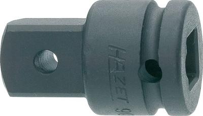 HAZET Vergrotingsstuk 9007S-1 · 1/2 inch (12,5 mm) vierkant hol · 3/4 inch (20 mm) vierkant massief · Lengte: 49 mm