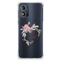 Motorola Moto E13 Stevig | Bumper Hoesje | Boho Text