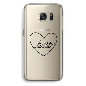 Best heart black: Samsung Galaxy S7 Transparant Hoesje