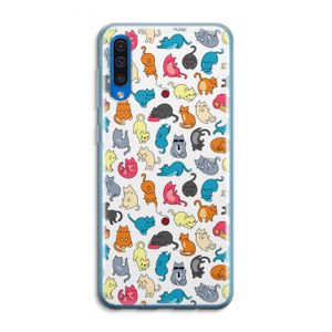 Kleurrijke katten: Samsung Galaxy A50 Transparant Hoesje