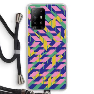 Skew Blush 1: Oppo A95 5G Transparant Hoesje met koord