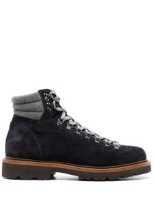 Brunello Cucinelli bottines en cuir - Bleu