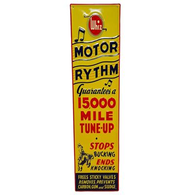 Whiz Motor Rythm Stalen Bord met Relief - 79 x 19cm