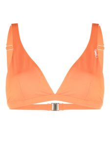 Sporty & Rich haut de bikini triangles à logo imprimé - Orange