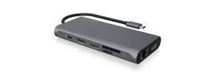 ICY BOX-DK4050-CPD interface hub USB 3.2 Gen 1 (3.1 Gen 1) Type-C 5000 Mbit/s Antraciet