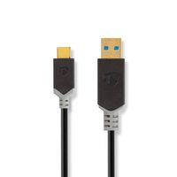 Kabel USB 3.1 | Type-C male - A male | 1,0 m | Antraciet - thumbnail