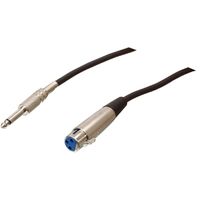 Valueline CABLE-431/6 audio kabel 6 m 6.35mm XLR (3-pin) Zwart
