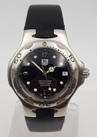 Horlogeband Tag Heuer WL5111 / FT6000 Rubber Zwart 9mm