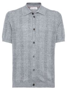 Brunello Cucinelli polo à boutonnière - Gris