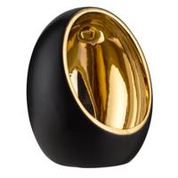 15% korting - Leen Bakker - Waxinelichthouder Brygge - Matzwart/Goud - 15xØ11,5 Cm - Keramiek - Goudkleurig 15% korting - Leen Bakker - Waxinelichthouder Brygge - Matzwart/Goud - 15xØ11,5 Cm - Keramiek - Goudkleurig