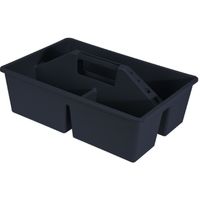 Gereedschap opbergbox/opbergdoos/mand antraciet met handvat 39 x 26 x 12 cm kunststof