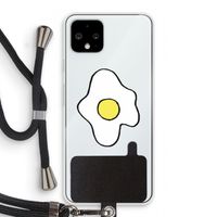 Spiegelei: Pixel 4 Transparant Hoesje met koord