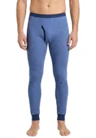 Pantalon, blauwe streep, M2000 - Stevige lange heren onderbroek