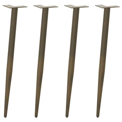 Salontafelpoten conische vorm 4 st 72-73 cm staal naturel