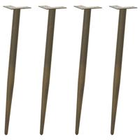 Salontafelpoten conische vorm 4 st 72-73 cm staal naturel Salontafelpoten conische vorm 4 st 72-73 cm staal naturel