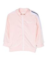 Palm Angels Kids veste zippée à logo imprimé - Rose