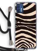 Arizona Zebra: Motorola Moto G9 Plus Transparant Hoesje met koord