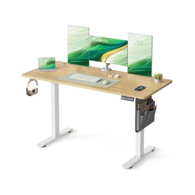 Elektrisch in Hoogte Verstelbaar Bureau - Stijlvol, Stil & Ergonomisch, goudkleurig eiken / 140 x 60 x (72-120) cm