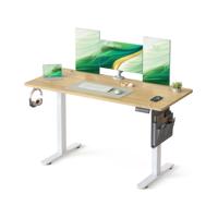 Elektrisch in Hoogte Verstelbaar Bureau - Stijlvol, Stil & Ergonomisch, goudkleurig eiken / 140 x 60 x (72-120) cm