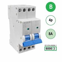 SEP krachtstroom installatieautomaat 8A INS36-4B08 inst. 4p B8 6kA (36mm) 3101644008