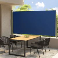Tuinscherm uittrekbaar 160x300 cm blauw - thumbnail