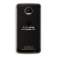 uzelf graag zien: Motorola Moto Z Force Transparant Hoesje