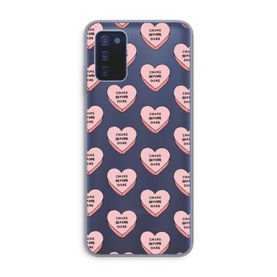 Chicks before dicks: Samsung Galaxy A03s Transparant Hoesje