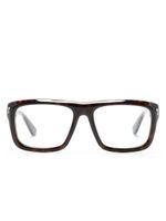 Gucci Eyewear lunettes de vue GG1462O à effet écailles de tortue - Marron