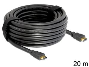 DeLOCK 20m, HDMI - HDMI HDMI kabel HDMI Type A (Standaard) Zwart