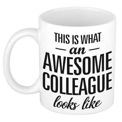 Awesome colleague - cadeau koffiemok - beker - 300 ml - collega