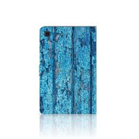 Samsung Galaxy Tab A7 (2020) Tablet Book Cover Wood Blue - thumbnail